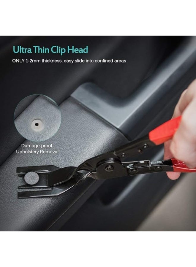 بروماس مجموعة أدوات إزالة أجزاء نظام الصوت في السيارات مكونة من 19 قطعة، بالإضافة إلى كماشة لإزالة مثبتات التنجيد، ولوحة باب السيارة، وجهاز ستيريو من النايلون. - Image 5